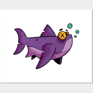 Purple Shark (Tiburón Morado) Posters and Art